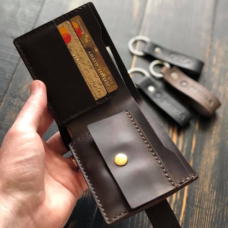 Кожаное портмоне Purse Smart brown leather