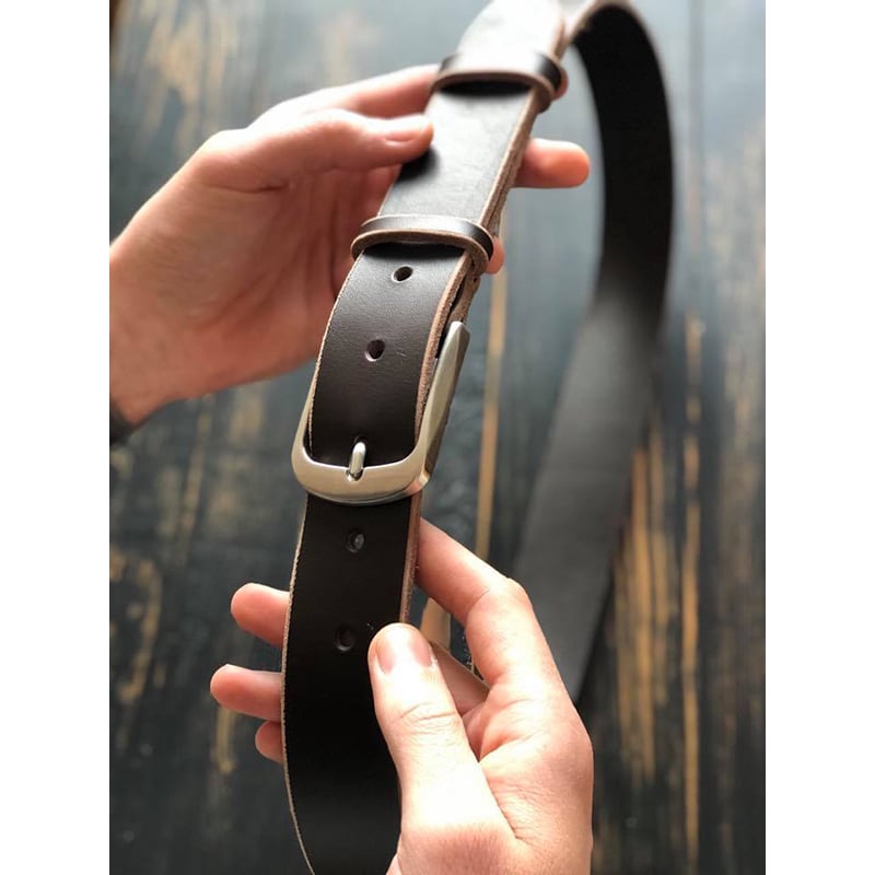 Кожаный ремень Belt Contrast brown leather