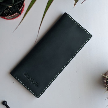 Мужское кожаное портмоне Purse Comfort black leather