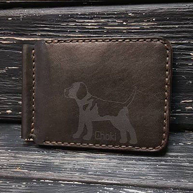 Кожаный зажим для купюр Wallet My Friend Brown Leather