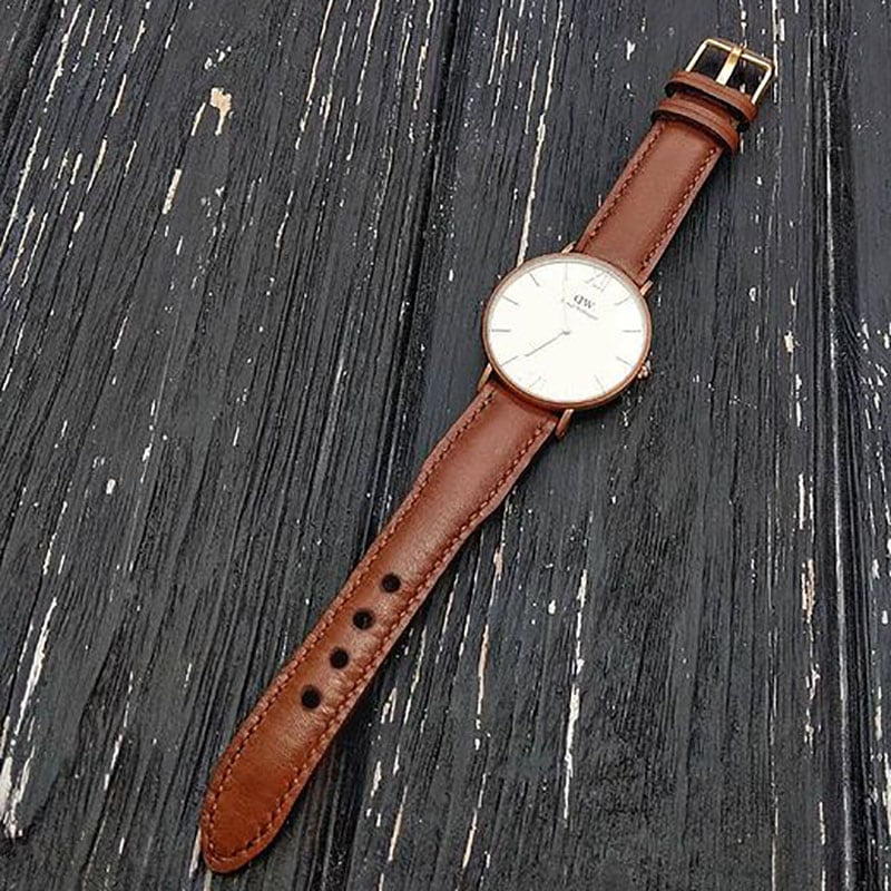 Кожаный ремешок для часов Daniel Wellington Brown Leather