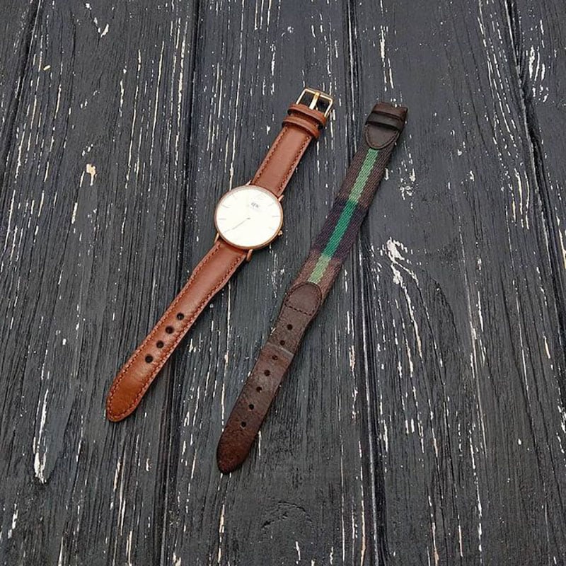 Кожаный ремешок для часов Daniel Wellington Brown Leather