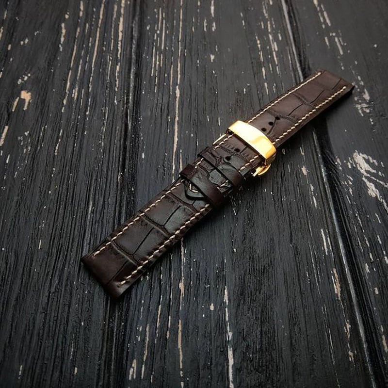 Женский кожаный ремешок для часов Butterfly Brown Leather