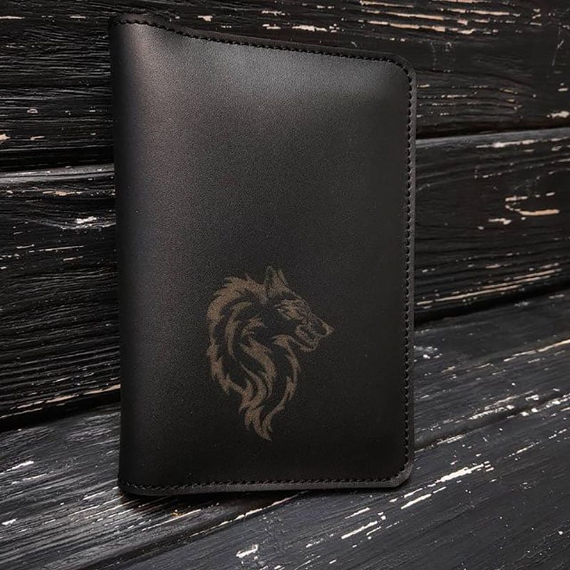Кожаное портмоне дорожное Travel Оrganizer black leather 