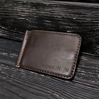 Зажим для купюр кожаный Wallet Personal Brown Leather