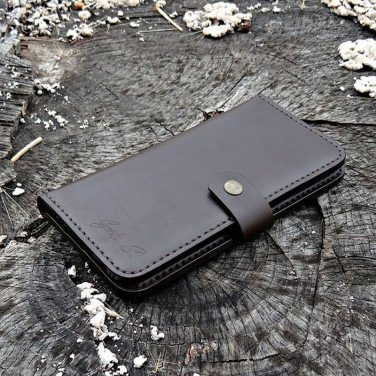 Кожаное мужское портмоне Purse Аuth black leather