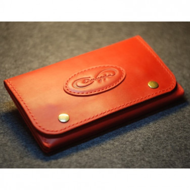 Кошелек женский кожа Clutch Red Leather