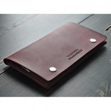 Кошелек кожаный женский Purse Burgundy vinous leather