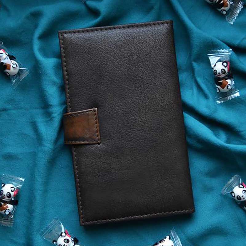 Жіночий гаманець Purse Panda brown leather