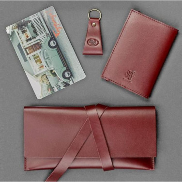 Женский кожаный кошелек в наборе 3 в 1 Purse Brown Leather
