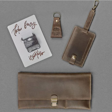 Кошелек женский в наборе 3 в 1 Travel Case Brown Leather