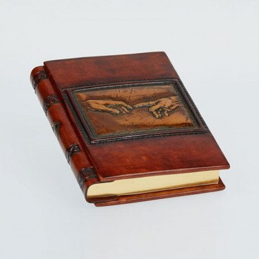 Шкіряний блокнот handmade жіночий Criation brown leather