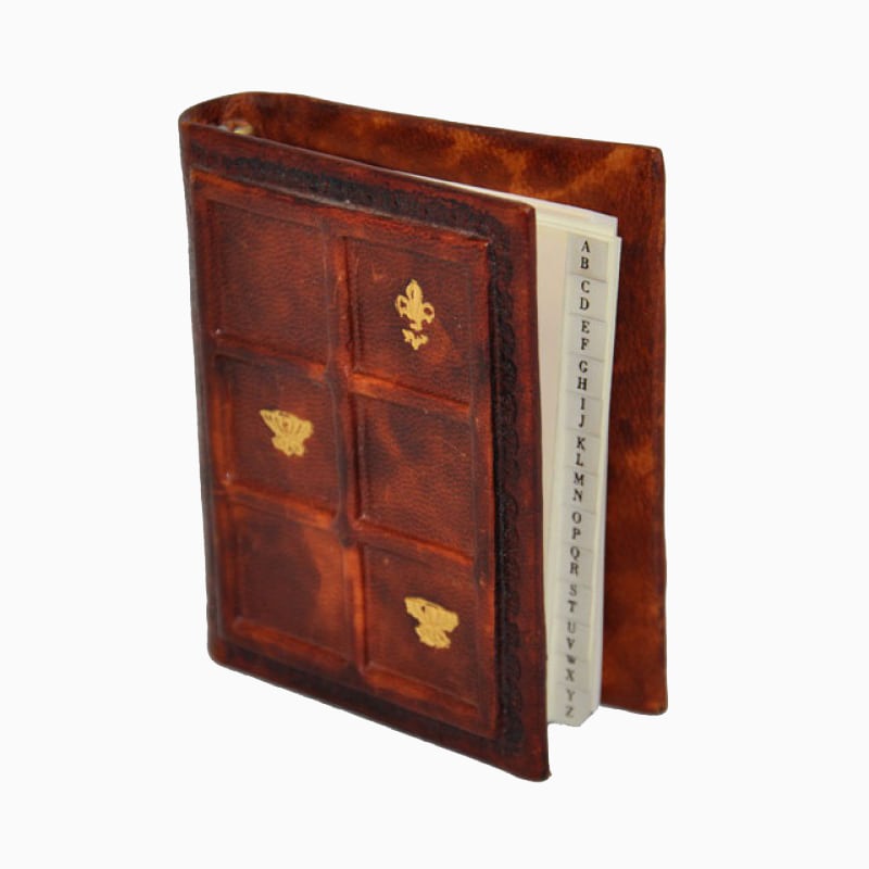 Адресная книга кожаная Sienna Mosaic brown leather