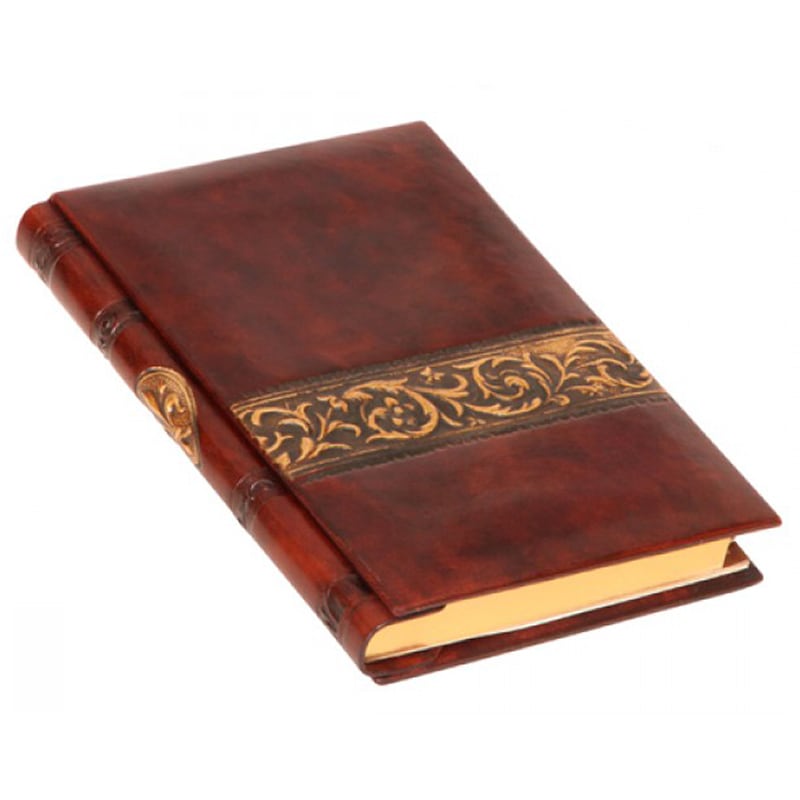 Адресная книга дизайнерская Arabesque Bronze brown leather