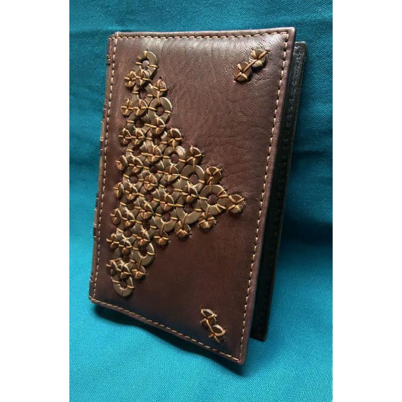 Шкіряний блокнот handmade жіночий Магія Геометрії brown leather