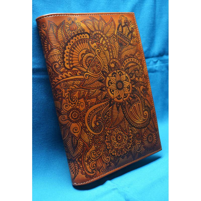 Блокнот в шкіряній палітурці жіночий Менді brown leather