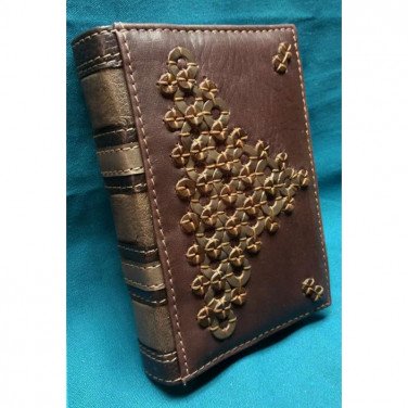 Шкіряний блокнот handmade жіночий Магія Геометрії brown leather