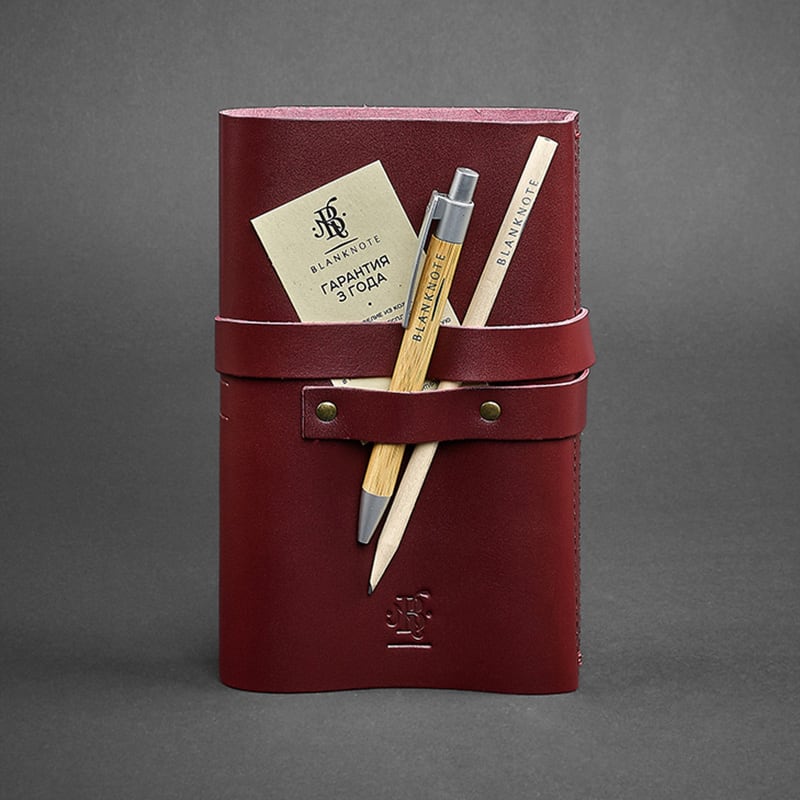 Шкіряний блокнот авторський жіночий Diary Grape Leather