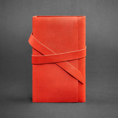 Блокнот в шкіряній палітурці жіночий Diary Red Leather