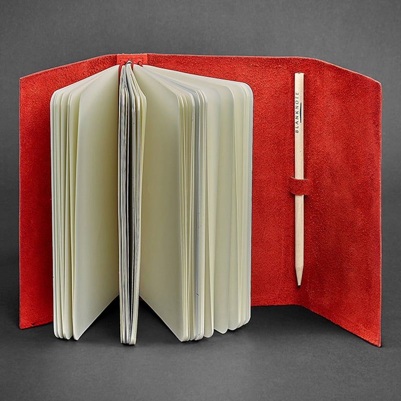Блокнот в шкіряній палітурці жіночий Diary Red Leather