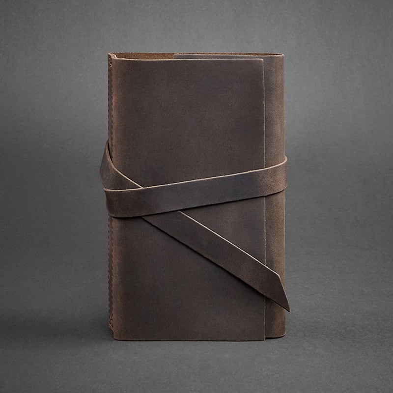 Блокнот в кожаном переплете женский Diary Brown Leather