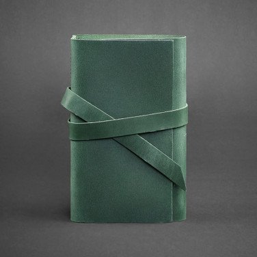 Кожаный блокнот дизайнерский женский Diary Green Leather