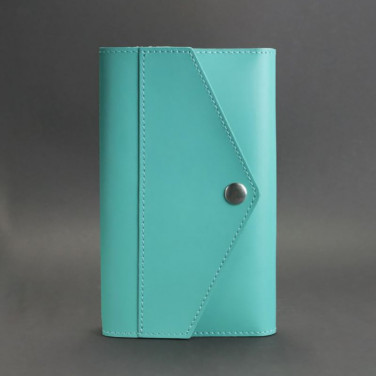 Шкіряний блокнот ручної роботи жіночий Notebook Turquoise Leather