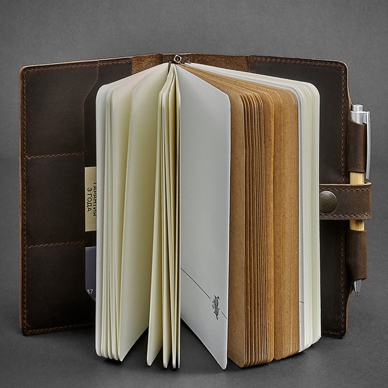 Шкіряний блокнот ручної роботи Sketchpad Brown Leather