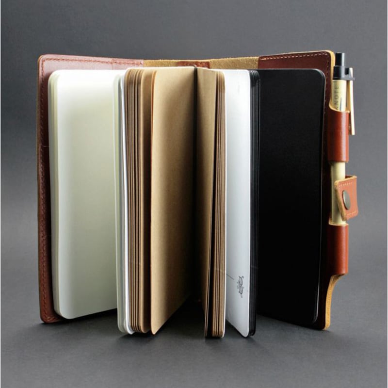 Шкіряний блокнот дизайнерський жіночий Sketchpad Brown Leather