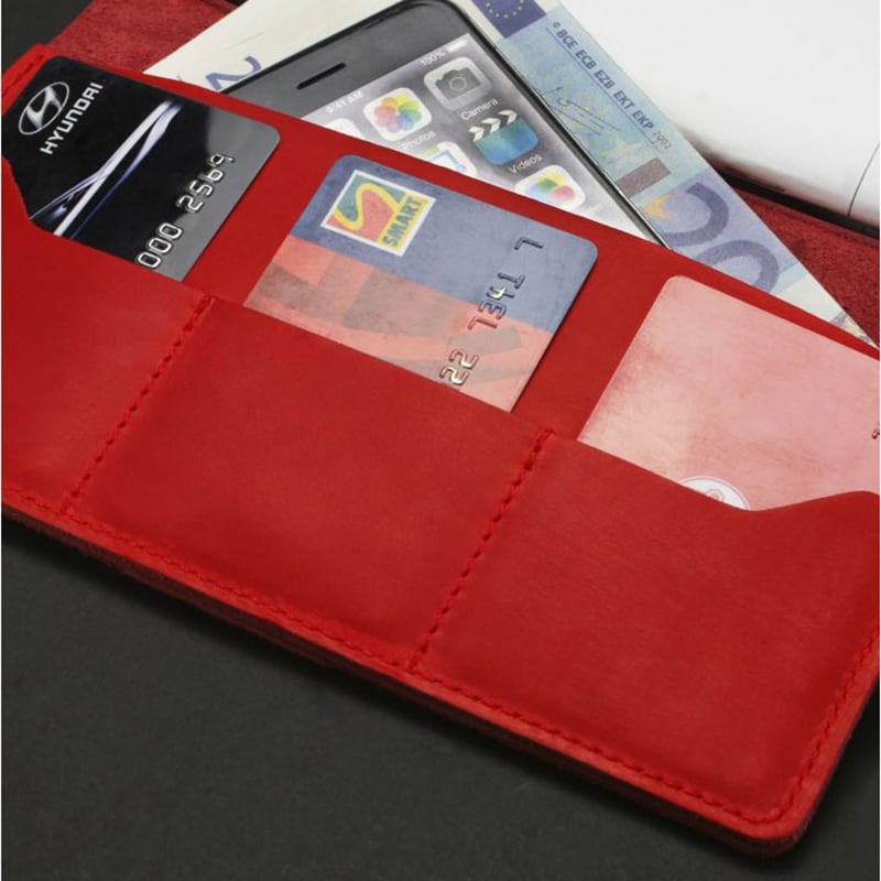 Шкіряний блокнот handmade Sketchpad Red Leather