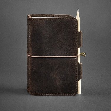 Кожаный блокнот ручной работы женский SoftBook Brown Leather