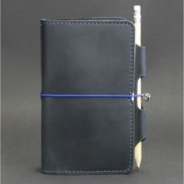 Ежедневник в кожаной обложке SoftBook Dark Blue Leather