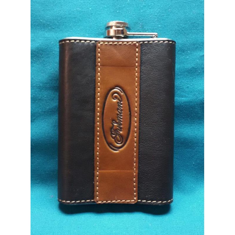 Фляга для алкоголю handmade Грифон brown leather