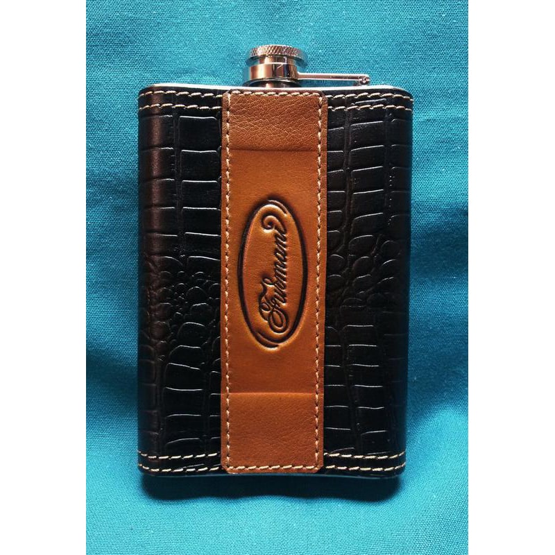 Фляга для алкоголю Пернатий змій brown leather