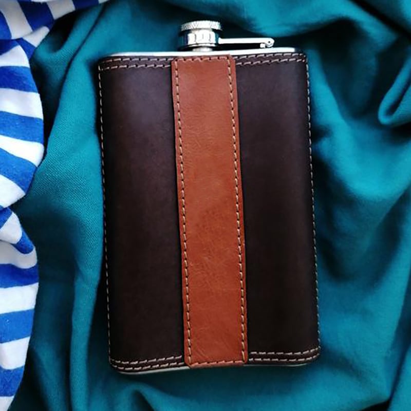 Шкіряна фляга Old Salt brown leather