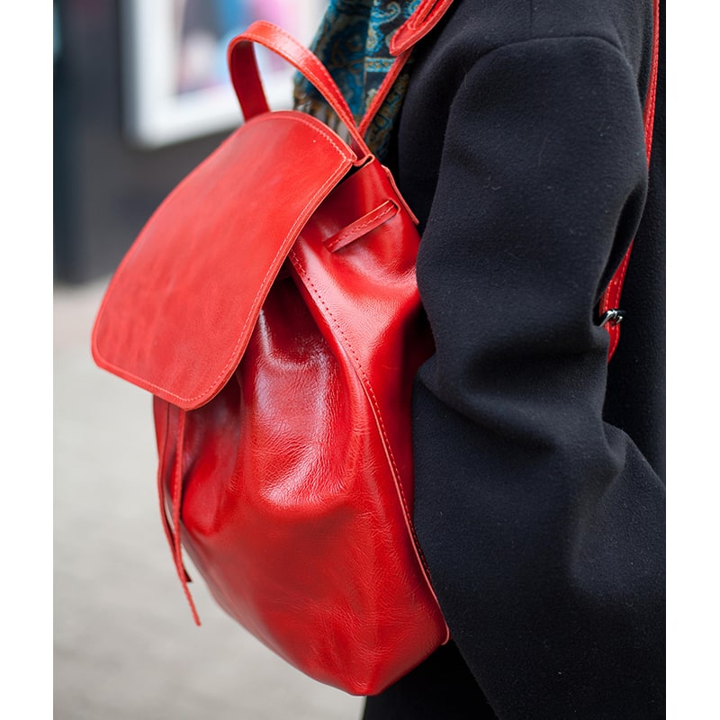 Женский рюкзак кожаный Вackpack Red Leather