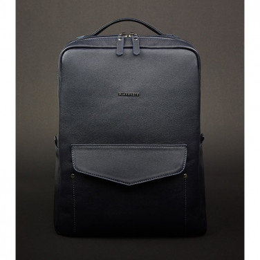 Рюкзак кожаный женский Вackpack Dark Blue Leather