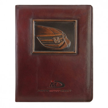 Папка на подпись кожаная Лого brown leather