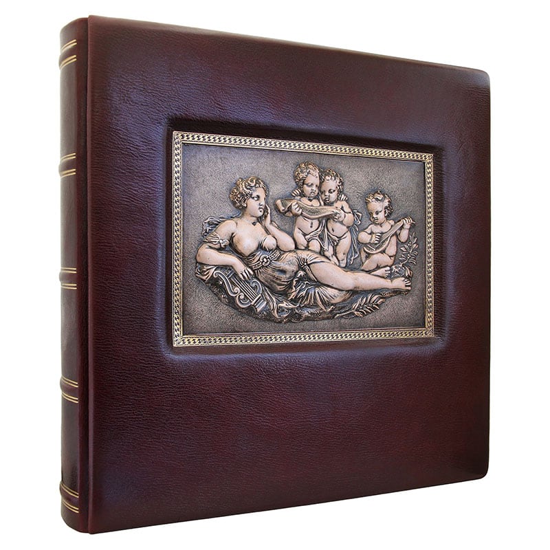 Кожаный фотоальбом Гармония brown leather