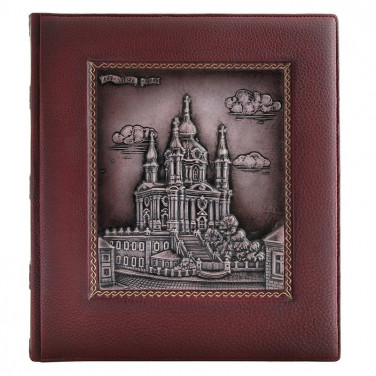 Кожаный фотоальбом Андреевская Церковь brown leather
