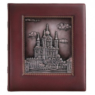 Кожаный фотоальбом Андреевская Церковь brown leather