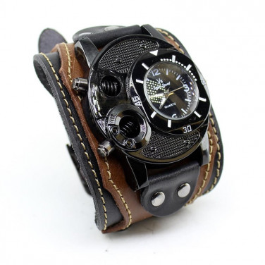 Часы мужские с кожаным ремешком Steampunk