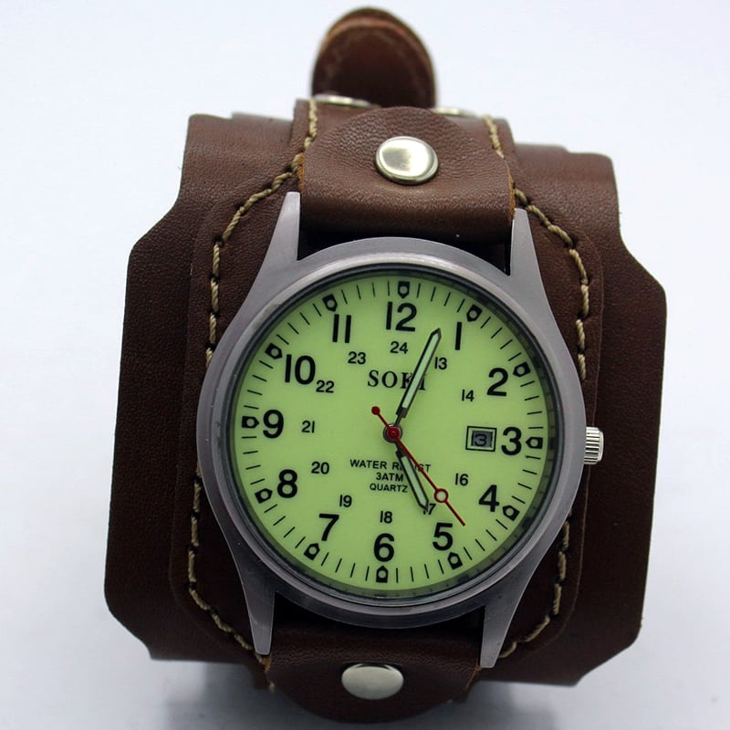 Часы мужские кожаные Swiss Style Green