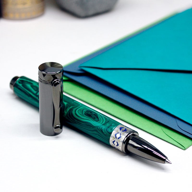 Ручка шариковая Dzen Malachite