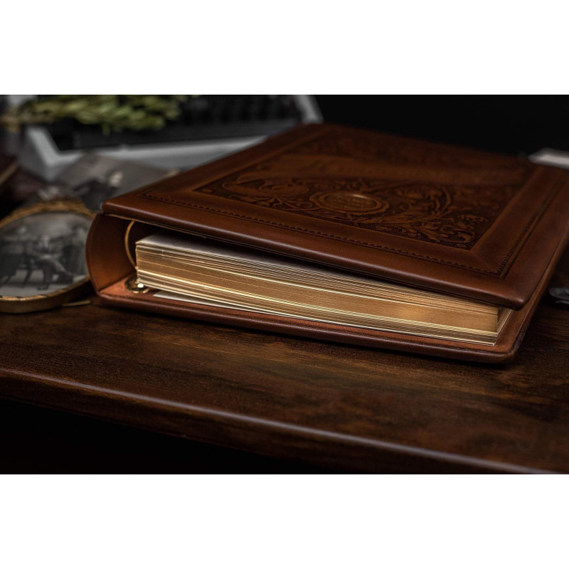 Сімейний літопис Книга Мого Роду Brown leather