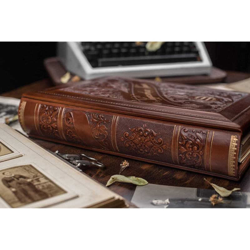 Родословная книга Манускрипт brown leather