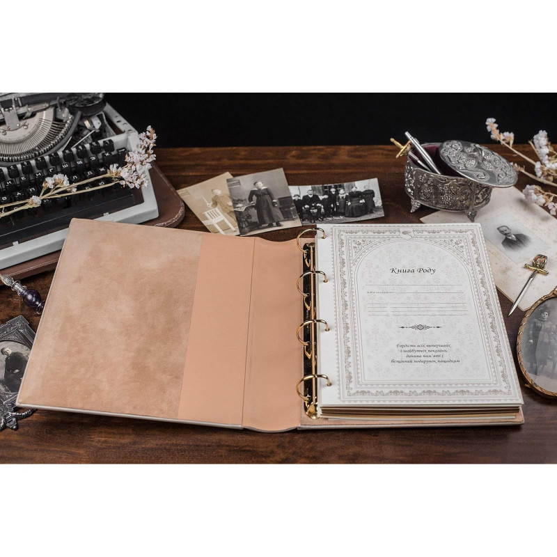 Книга родословная Сімейний Літопис white leather
