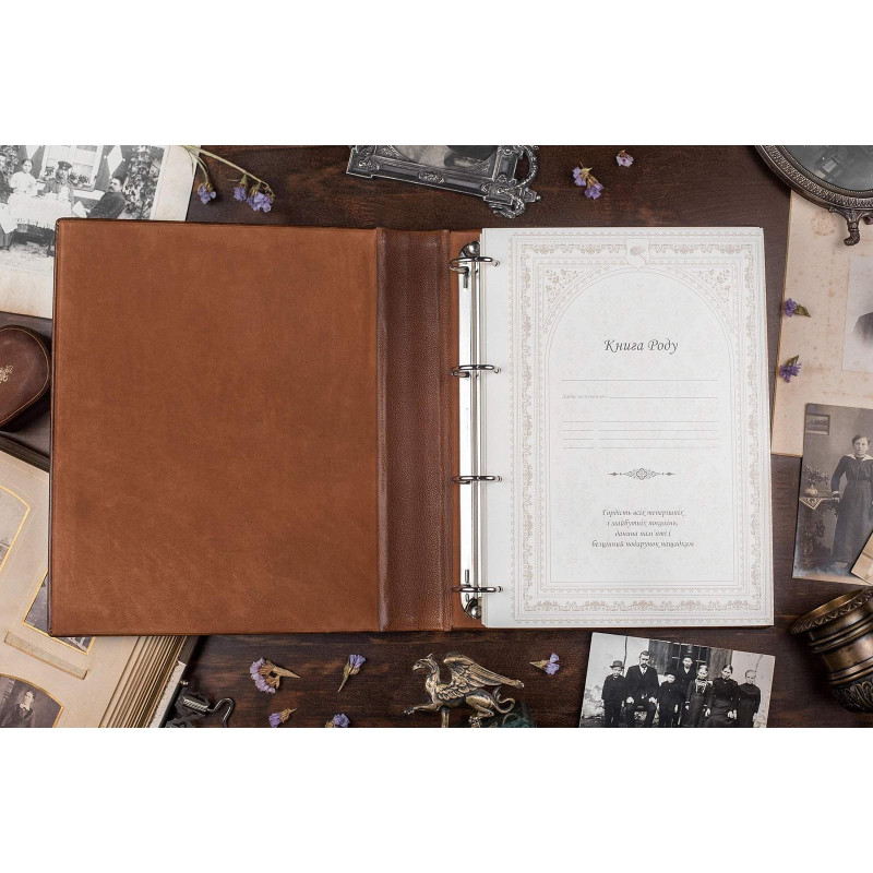 Сімейний літопис Геральдичні грифони Brown leather