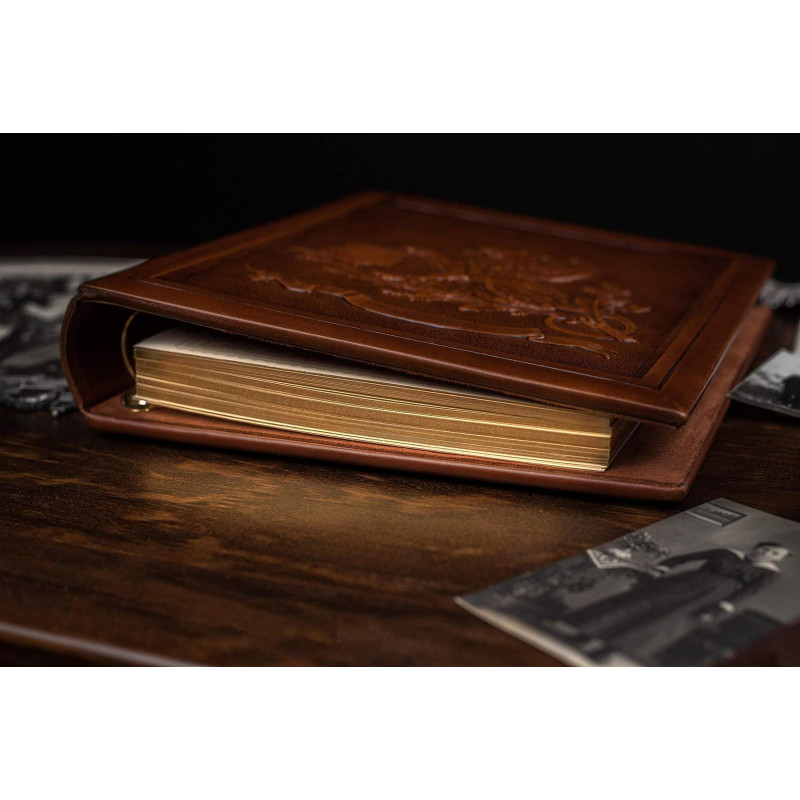 Родовід книга Геральдичний Грифон brown leather